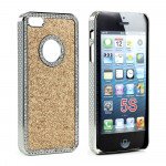 Wholesale iPhone 5 5S  Glitter Diamond Chrome Case (Gold)